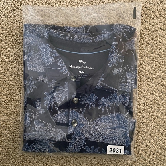 TOMMY BAHAMA Tropical Polo Short Sleeve Shirt Men M Medium - Picture 5 of 5